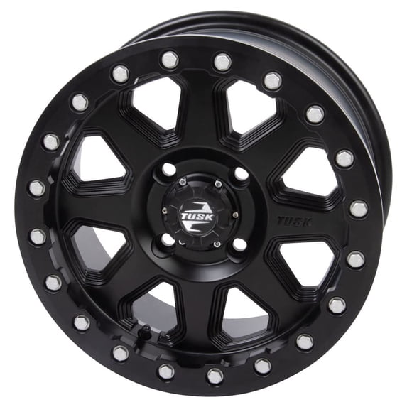 4/110 Tusk Uinta Beadlock Wheel 14x7 5.0 + 2.0 Matte Black for Yamaha Grizzly 550 4X4 2009-2014