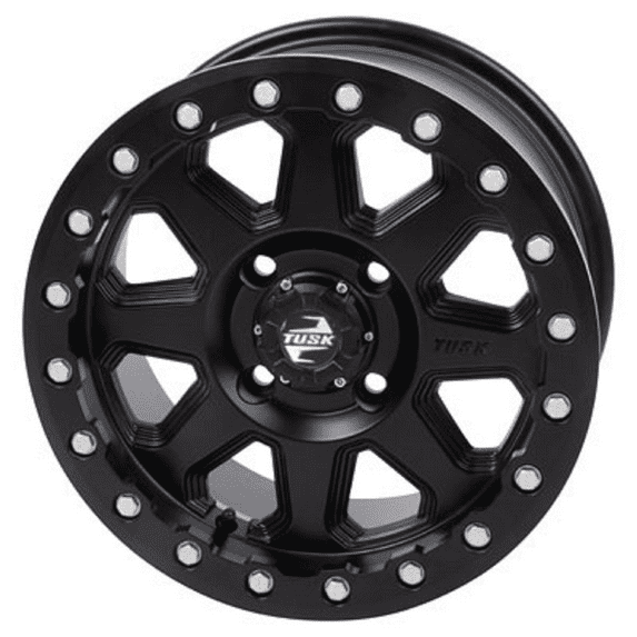 4/110 Uinta Beadlock Wheel 14x7 5.0 + 2.0 Matte Black Compatible With Yamaha RHINO 700 FI 4x4 Auto 2011-2013
