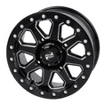 thumbnail image 1 of 4/110 Uinta Beadlock Wheel 14x7 5.0 + 2.0 Milled/Black Compatible With Yamaha RHINO 660 4x4 2004-2007, 1 of 2