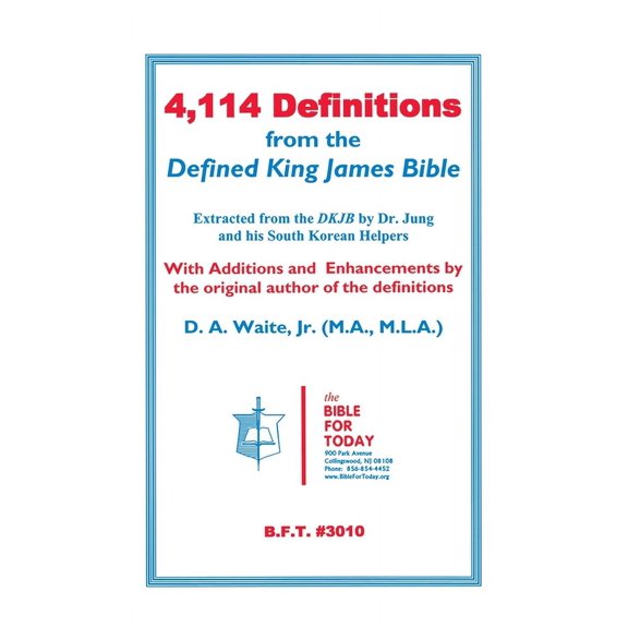 4,114 Definitions from the Defined King James Bible (Hardcover)