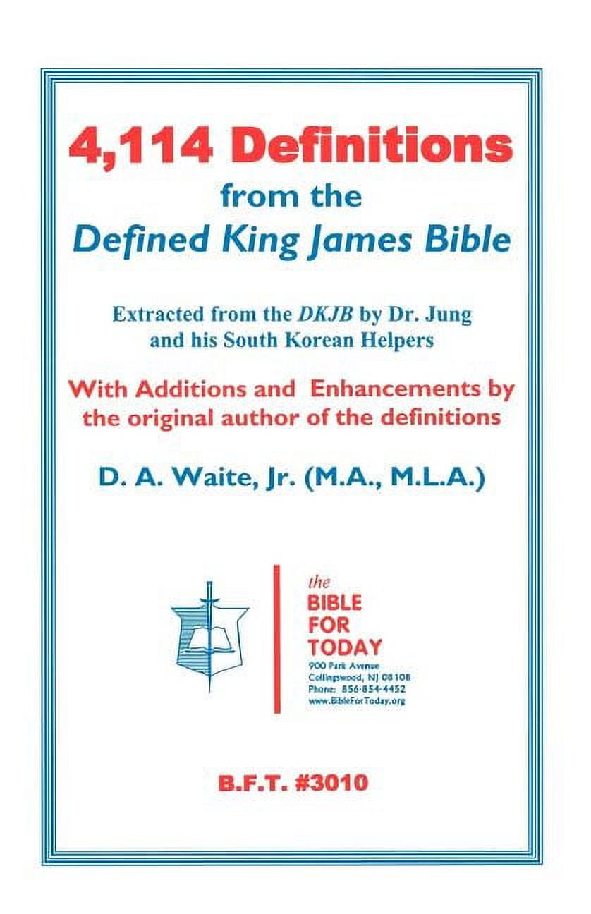 4,114 Definitions from the Defined King James Bible, (Paperback
