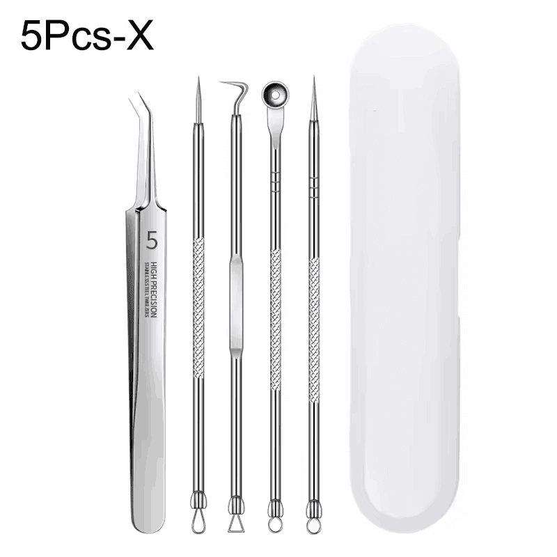 4-11Pcs Ingrown Hair Tweezers Acne Blackhead Removal Needles Black Dots Cleaner Pore Cleaner Deep Cleansing Face Skin Care Tools