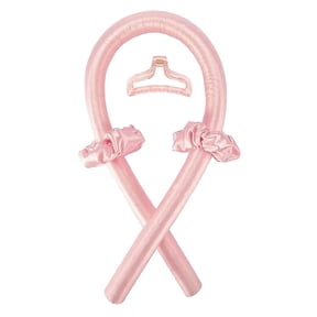 4/12/17pcs Heatless Curling Rod Headband No Heat Silk Ribbon Curling Rod Hair Roller Curls with Hair Claw Clip Lazy Natural Soft Wave DIY Hair Rollers Styling Tool for Sleep in Overnight