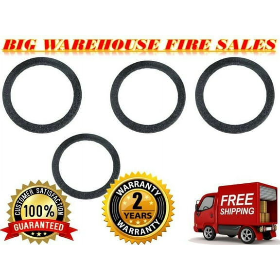 4 12" Gray Carpeted MDF Car Stereo Speaker Woofer Subwoofer Sub Ring Spacer
