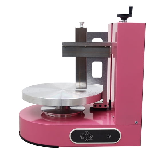 4-12 Inch Cake Cream Spreading Coating Smearing Machine Automatic Cake Plastering Machine Pink 110V