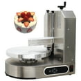 thumbnail image 1 of 4-12 Inch Cake Cream Spreading Coating Smearing Machine Electric Cake Buttercream Spreader Cake Decorator Adjustable Rotation Speed 110V Silver, 1 of 1