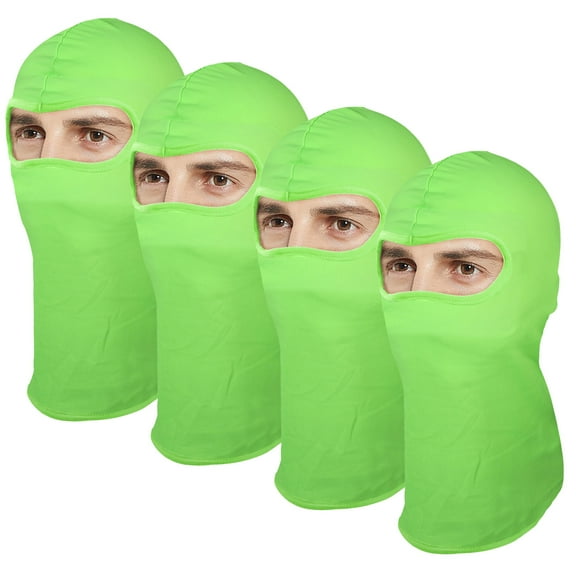 4/12 Pack Multipurpose Full Balaclava Face Mask Cover Ninja Mask Motorcycle Cycling Outdoor Sport Ski Active 4-pack Green