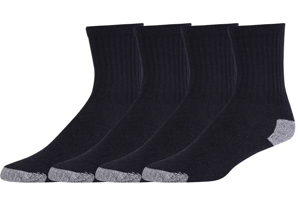 4-12 Pair Reinforced Sport Crew Socks for Men Multi Pack and Colors ...
