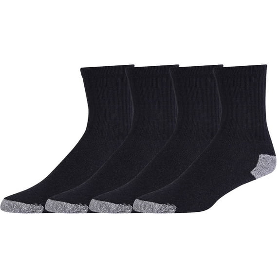 4-12 Pair Reinforced Sport Crew Socks for Men Multi Pack and Colors