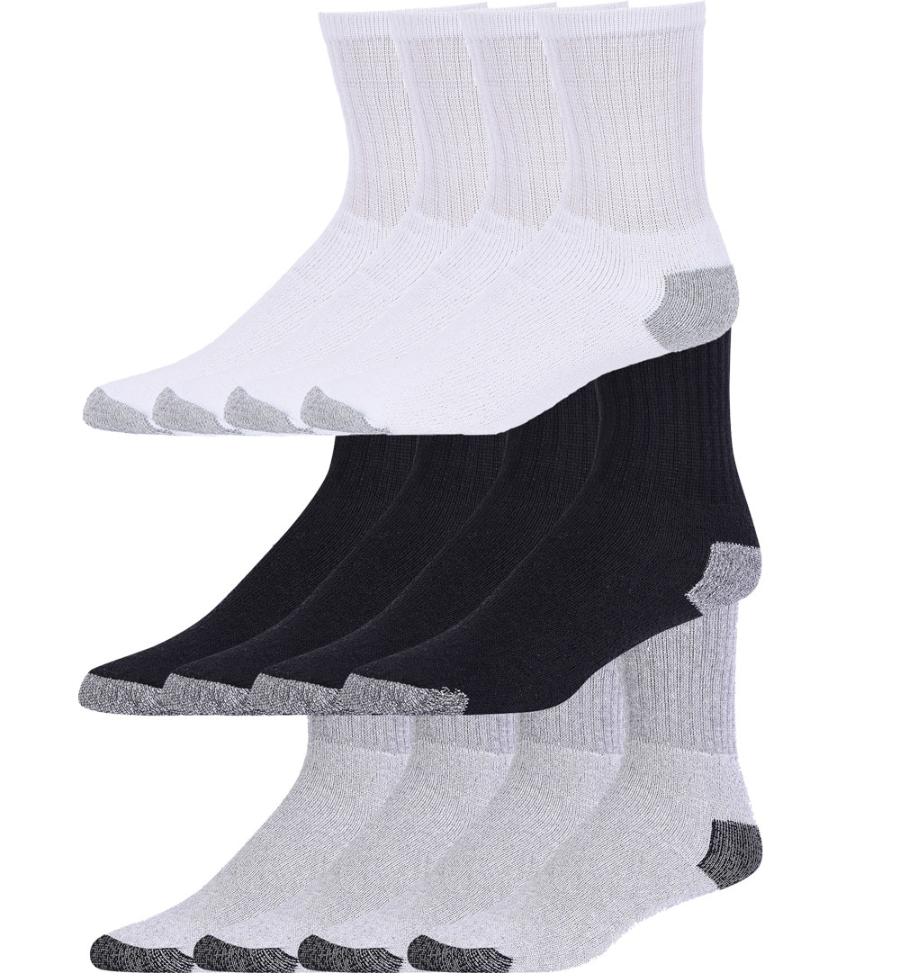 Dhereskin Men's Over The Calf Socks – 3 Pair Pima Cotton, Black, Firm Compression, Size 10-13