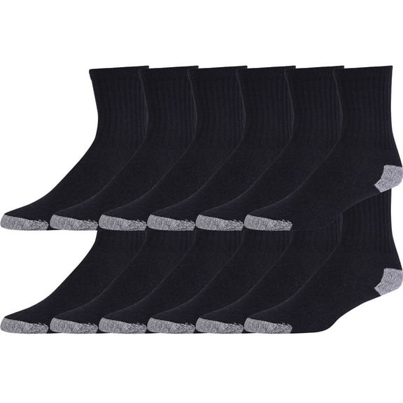 4-12 Pair Reinforced Sport Crew Socks for Men Multi Pack and Colors