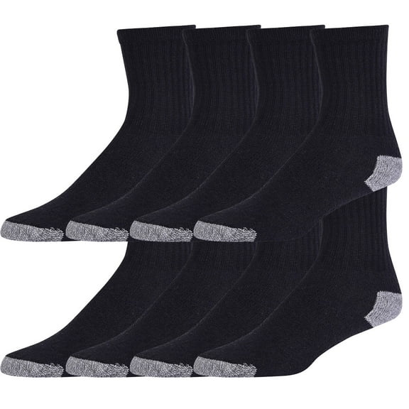 4-12 Pair Reinforced Sport Crew Socks for Men Multi Pack and Colors