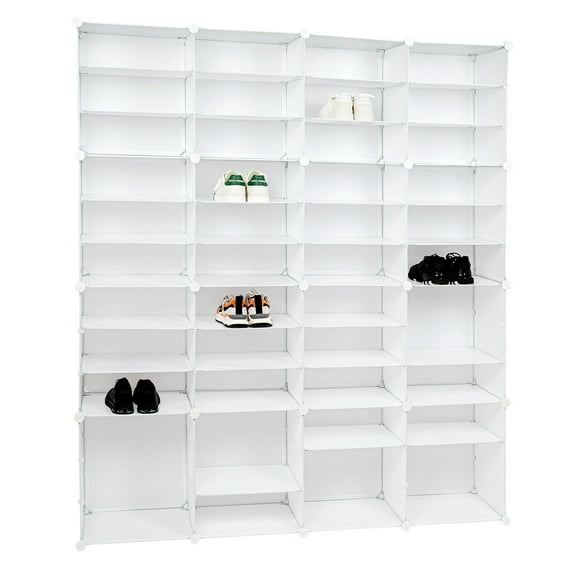 4*12 Shoe Box Organizer Stackable Closet Cube Storage Cabinet