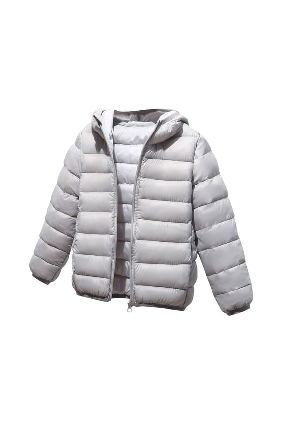 4-12 Years Boys Girls Winter Coat Packable Lightweight Hooded Puffer Jacket Active Warm Winter Kids Jackets Outwear