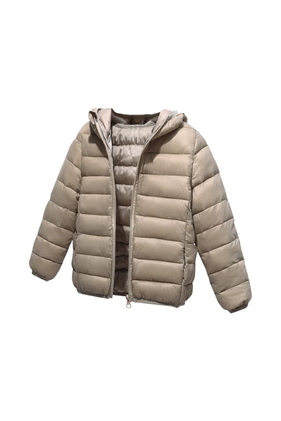 4-12 Years Boys Girls Winter Coat Packable Lightweight Hooded Puffer Jacket Active Warm Winter Kids Jackets Outwear