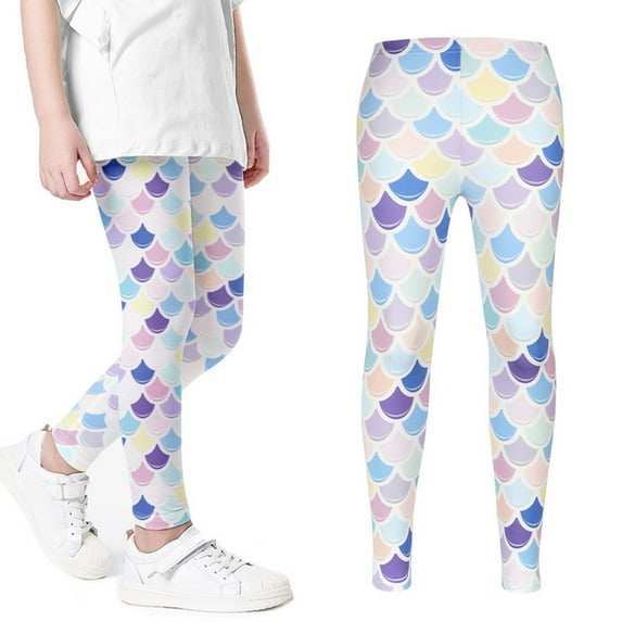 Girls Leggings Cartoon Basic Stretch Legging Toddler Kids Footless Tights Pants 4-12 Years