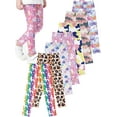 thumbnail image 1 of 4-12 Years Girls Cartoon Basic Stretch Leggings Toddler Kids Full Length Pants Footless Tights, 1 of 7