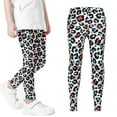 thumbnail image 1 of 4-12 Years Girls Cartoon Basic Stretch Leggings Toddler Kids Full Length Pants Footless Tights, 1 of 6