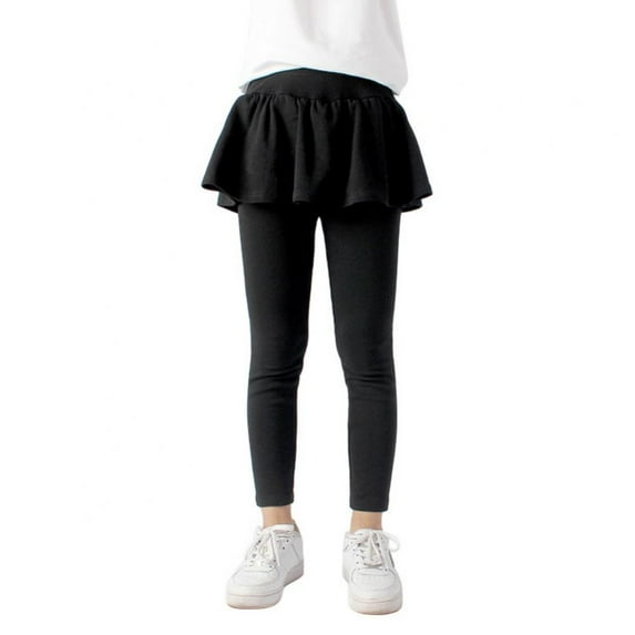 4-12 Years Kids Baby Girls Footless Leggings with Ruffle Tutu Skirt Pants