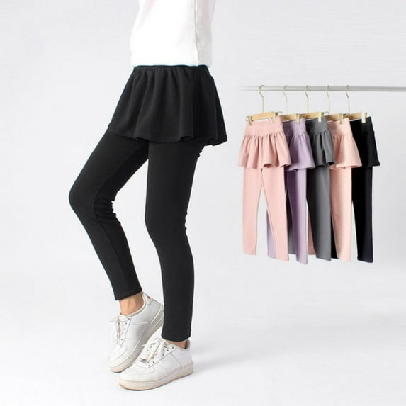 4-12 Years Kids Baby Girls Footless Leggings with Ruffle Tutu Skirt Pants