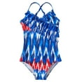thumbnail image 1 of 4-12T Little Big Girls UPF 50+ Halter One Piece Swimsuit Hawaiian Ruffle Swimwear Bathing Suit for Beach Surfing, 1 of 8