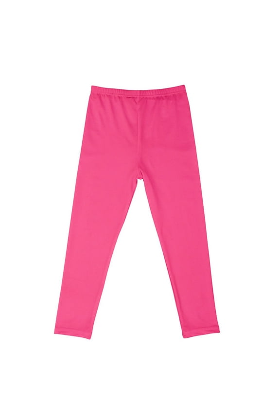 4-12T Toddler Girls Leggings Little/Big Kids Solid Ankle Length Stretchy Footless Pants