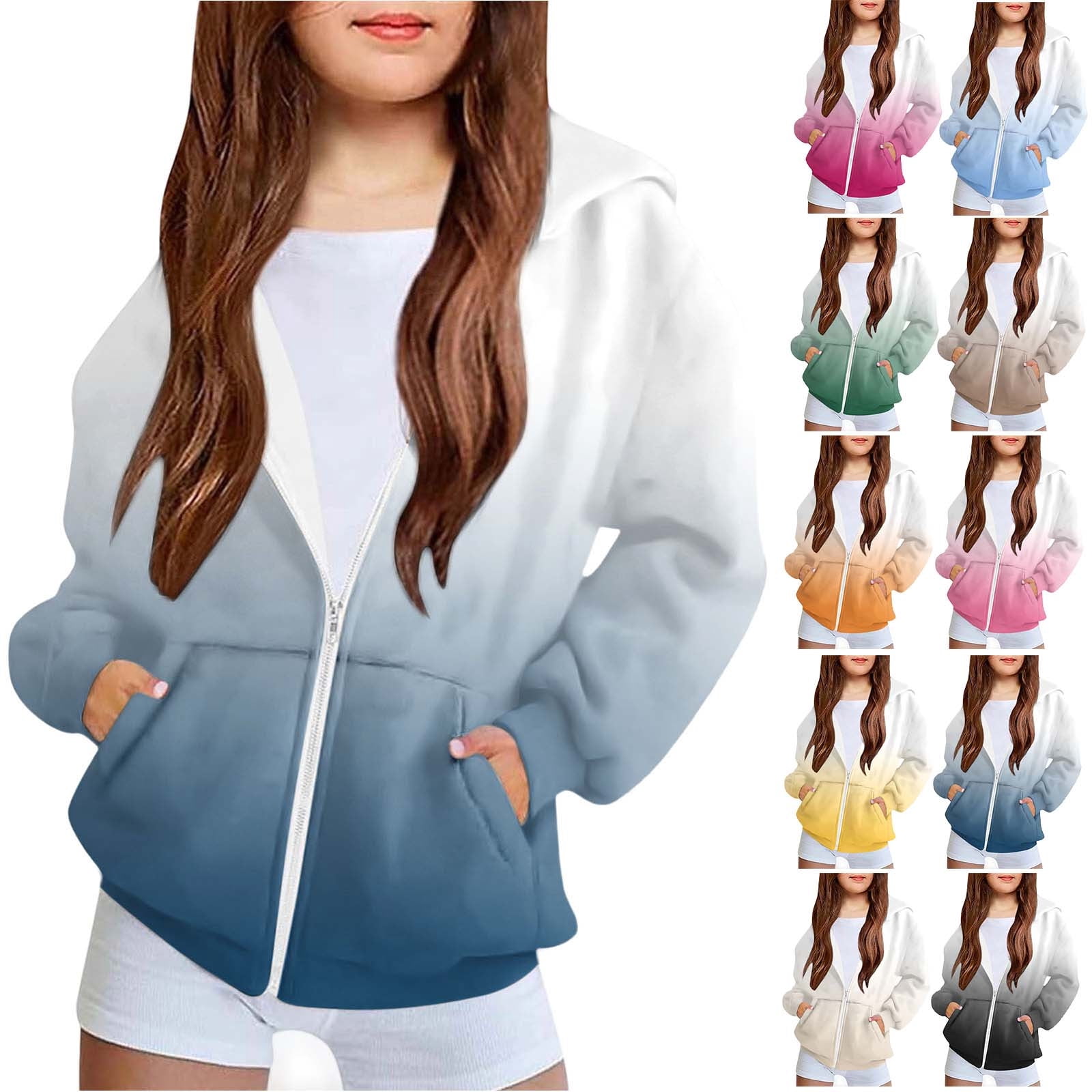 4-12Y Unisex Toddler Kids Vivid Cartoon Print Zipper Hoodie ...