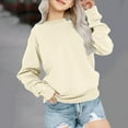 thumbnail image 1 of 4-12Years Kids Boys Girls Toddlers Long Sleeve Sweatshirt Round Neck Pullover Casual Top Teen Girl Clothes Gift for Kids, 1 of 5