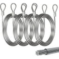 thumbnail image 1 of 4 * 12ft Stainless Steel Cable, 1/8" Wire Rope, 7x7 Strands Stainless Steel Wire for Triangle, Rectangle and Square Sun Shade Sail Fixing, Wire Cable for Clothes Line and Outdoor Lights String B, 1 of 5
