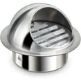 thumbnail image 1 of Hon&Guna 4" Wall Vent Cover Exhaust Vent with Mesh Stainless Steel Soft Vent Round Vent Cover for Outdoor Ventilation System 100mm Silver, 1 of 8