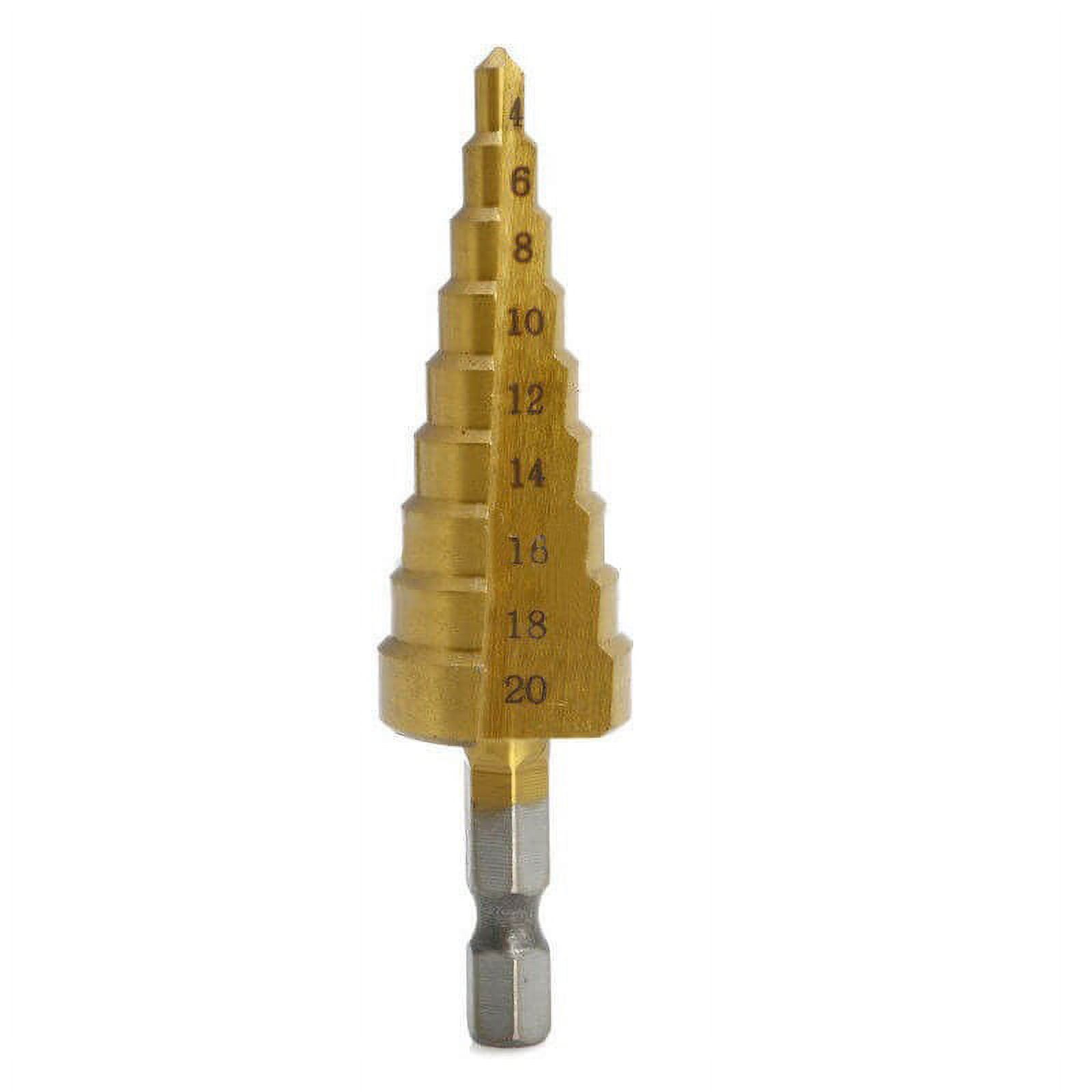 412mm 420mm 432mm HSS Step Cone Drill Bit Hole Cutter Dint Tool Hex