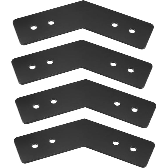 4 135-degree angle brackets, 3 carbon steel repair plate connecting plates black side reinforced plate 135 angle support brackets for trusses and frames (3.35
