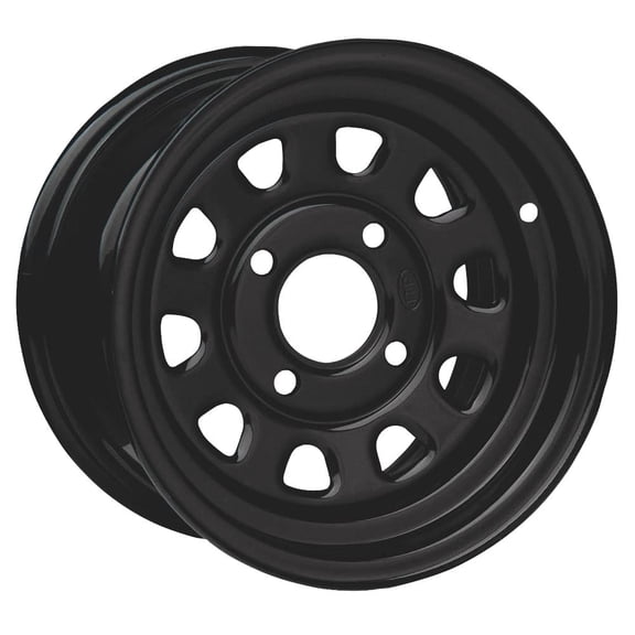 4/137 Itp Steel Wheel 12X7 4.0 + 3.0 Black for Kawasaki Mule 610 4X4 2005-2009,2011-2016