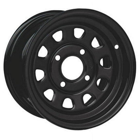 4/137 ITP Steel Wheel 12x7 4.0 + 3.0 Black for Kawasaki PRAIRIE 700 4x4 2004-2006