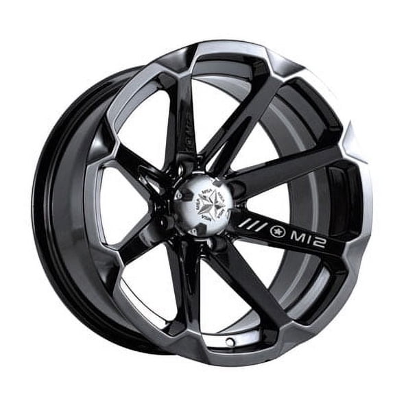 4/137 Motosport Alloys M12 Diesel Wheel 14x7 4.0 + 3.0 Black for Can-Am Maverick 1000 X xc DPS 2014-2018