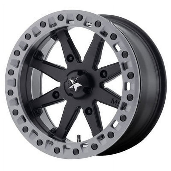 4/137 Motosport Alloys M31 Lok2 Beadlock Wheel 14x7 3.5 + 3.5 Satin Black for Can-Am Outlander Max 500 EFI XT 2014-2015