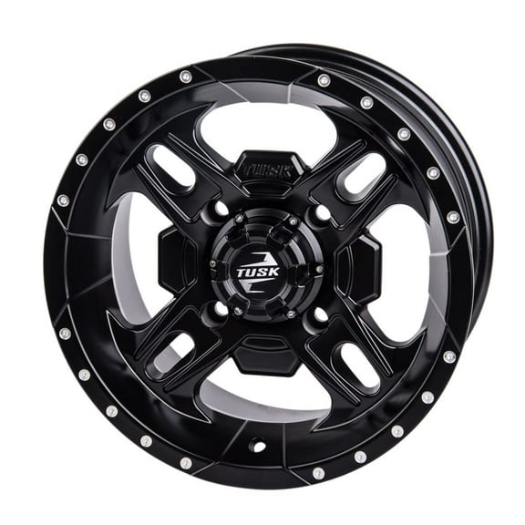 4/137 Tusk Beartooth Wheel 12x7 5.0 + 2.0 Matte Black For Suzuki TWIN PEAKS 700 4x4 2004-2005