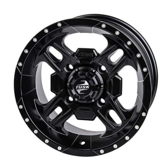 4/137 Tusk Beartooth Wheel 14x7 4.0 + 3.0 Matte Black for Can-Am Defender Hd8 Dps 2016-2021