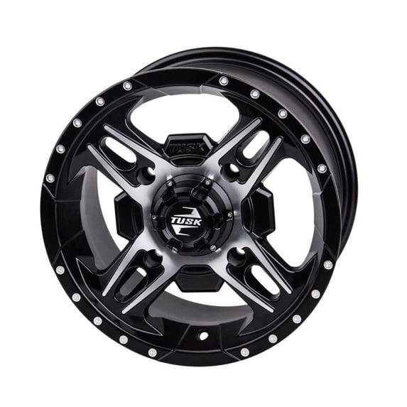 4/137 Tusk 185-277-00134Ac7-7806Ae Beartooth Wheel 14x7 5.0 + 2.0 Machined/Black for Can-Am Defender Hd8 Max 2020-2021
