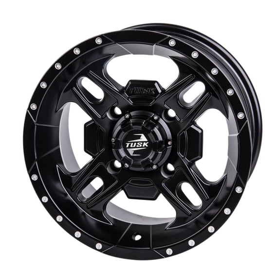 4/137 Tusk 185-277-00091298-2675Ad Beartooth Wheel 14x7 5.0 + 2.0 Matte Black for Can-Am Outlander Max 650 H.O. Efi 2008