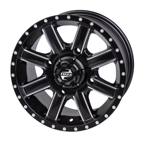 4/137 Tusk Cascade Wheel 12x7 5.0 + 2.0 Machined/Black for Can-Am Outlander Max Dps 500 2023-2025