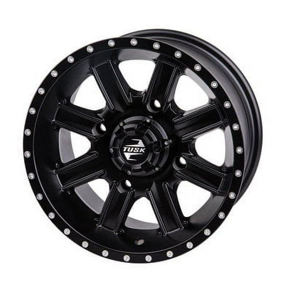4/137 Tusk Cascade Wheel 12x7 5.0 + 2.0 Matte Black for Kawasaki MULE 4010 4x4 2009-2018