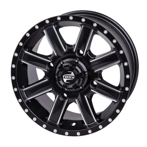 4/137 Tusk Cascade Wheel 14x7 4.0 + 3.0 Machined/Black For Can-Am Defender HD10 X-MR 2020-2025