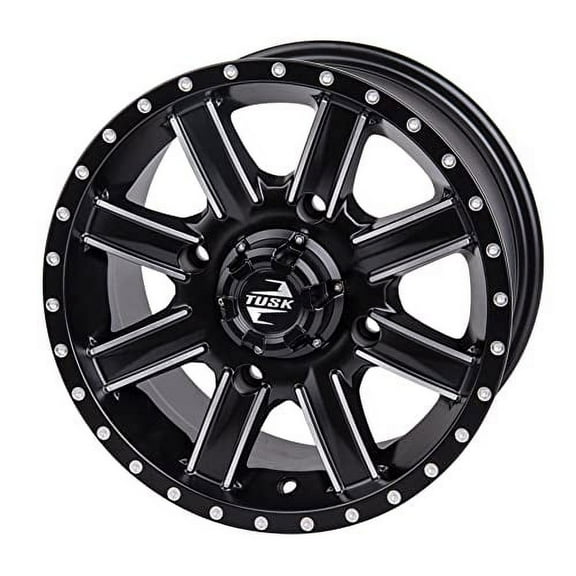 4/137 Tusk Cascade Wheel 14x7 4.0 + 3.0 Machined/Black For Can-Am Defender HD10 Max X MR with Half Doors 2023-2025