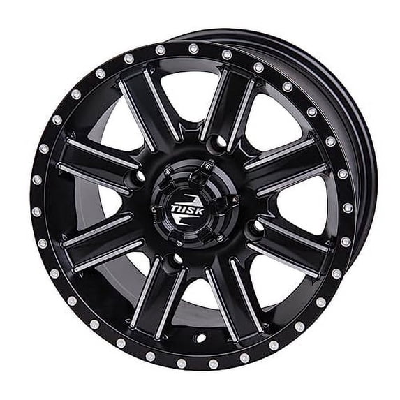 4/137 Tusk Cascade Wheel 14x7 4.0 + 3.0 Machined/Black for Kawasaki Teryx4 800 S Special Edition 2023-2024