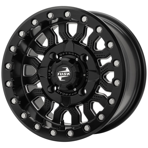 4/137 Tusk Fremont Beadlock Wheel 14x7 4.0 + 3.0 Milled/Black for Tracker Svx 1000 2020