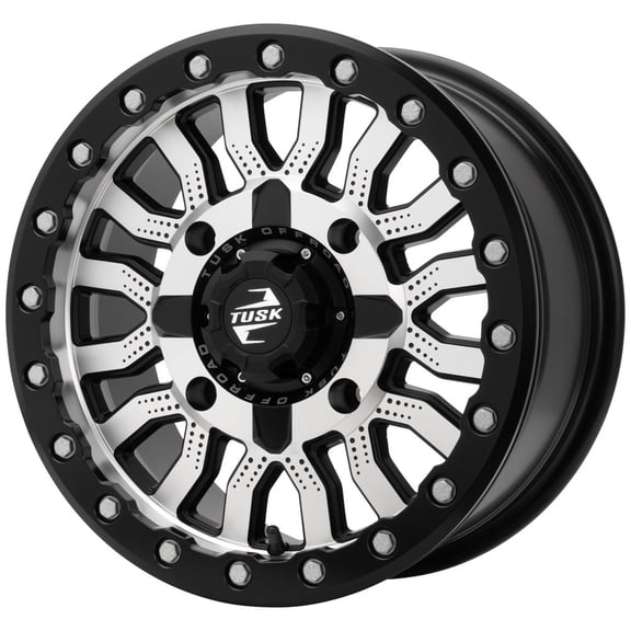 4/137 Tusk Fremont Beadlock Wheel 15x7 4.0 + 3.0 Machined/Black for Can-Am Defender Hd10 Max Lone Star Cab 2022-2025