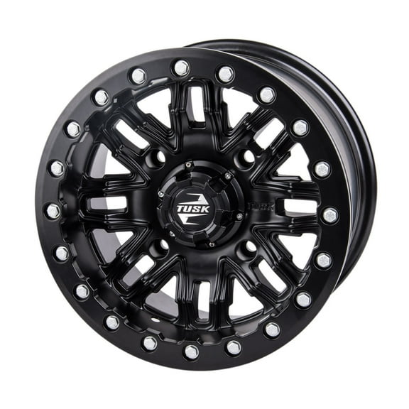 4/137 Tusk Nebo Beadlock Wheel 14x7 4.0 + 3.0 Matte Black For Can-Am Defender HD10 Max X MR with Half Doors 2023-2025