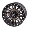 thumbnail image 1 of 4/137 Tusk Teton Beadlock Wheel 14x7 4.0 + 3.0 Smoke/Black for Can-Am Maverick 1000 X Rs Dps 2014-2016, 1 of 6
