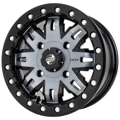 4/137 Tusk Teton Beadlock Wheel 14x7 6.0 + 1.0 Gun Metal/Black